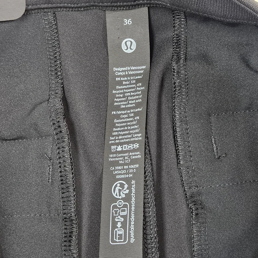 NWT LULULEMON ABC Slim-Fit Trouser 28L Warpstreme Size 36 Black 6065